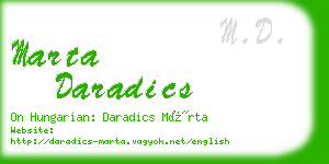 marta daradics business card